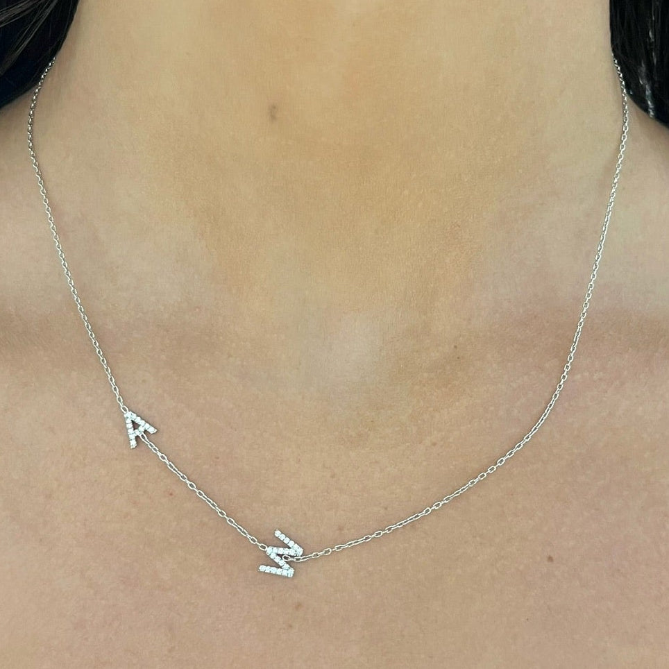 Custom Multiple Diamond Name Necklace