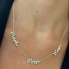 Custom Multiple Diamond Name Necklace
