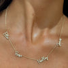 Custom Multiple Diamond Name Necklace