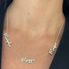 Custom Multiple Diamond Name Necklace