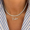 Custom Handwritten Diamond Name Necklace