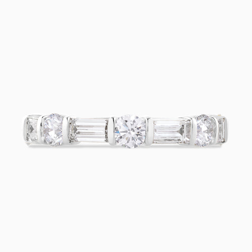 Daisy Baguette & Round Alternating Diamond Band 1.64 ctw