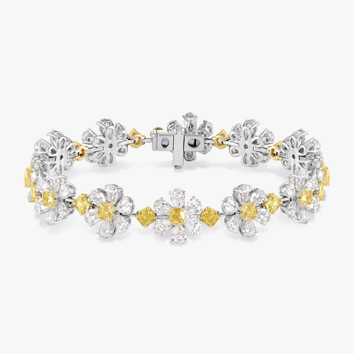 Daisy Fancy Yellow Flower Bracelet 14.99 ctw