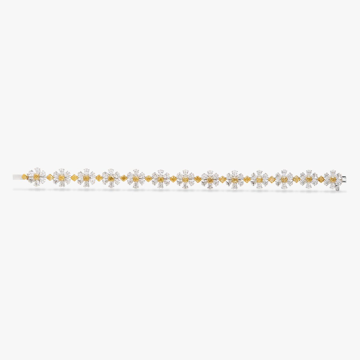 Daisy Fancy Yellow Flower Bracelet 14.99 ctw