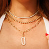 Dana Paperclip Chain with Detachable Diamond Toggle
