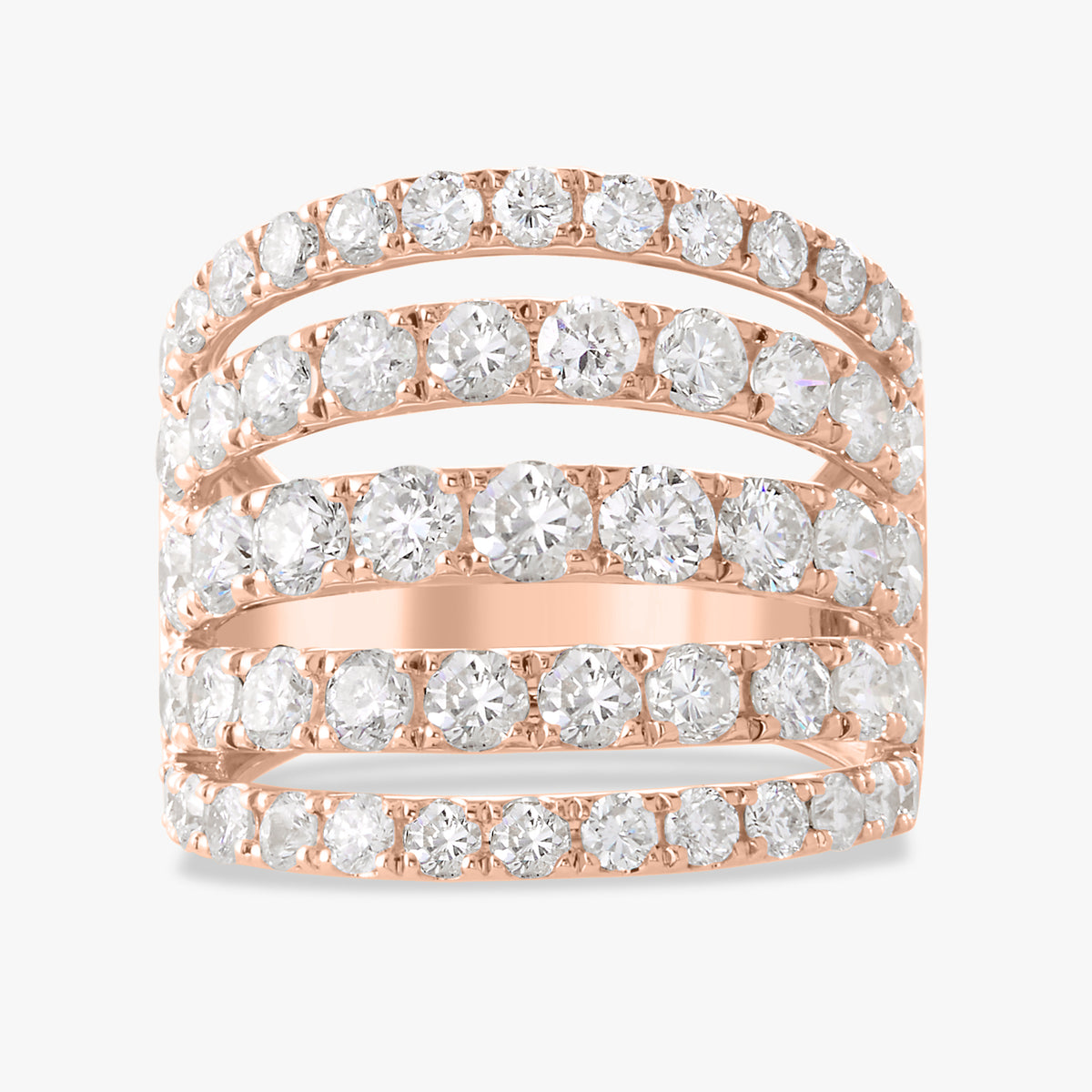 Fan Multi Strand Diamond Ring 3.60 ctw – RWFJ