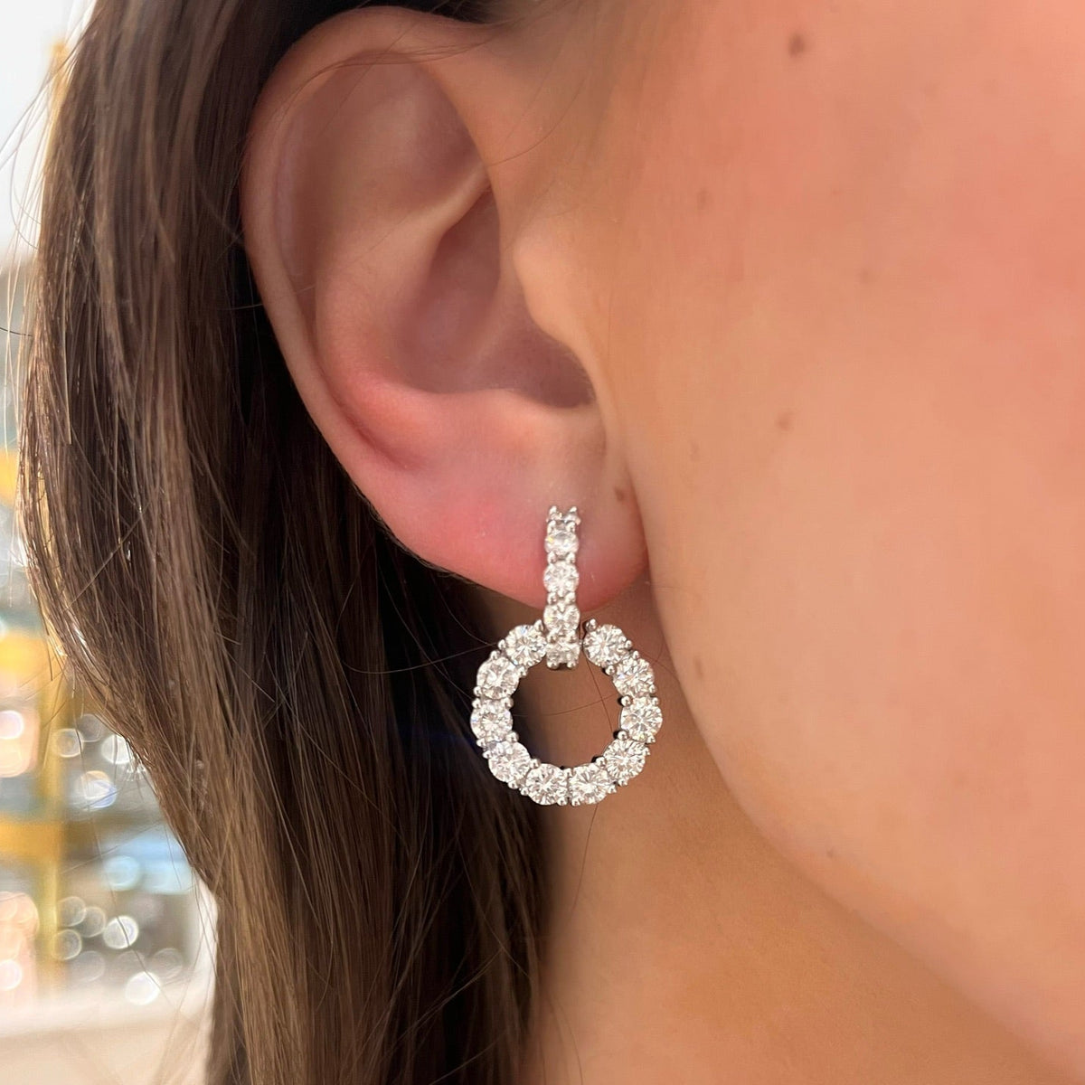 Delphine Diamond Drop Earrings 5.30 ctw