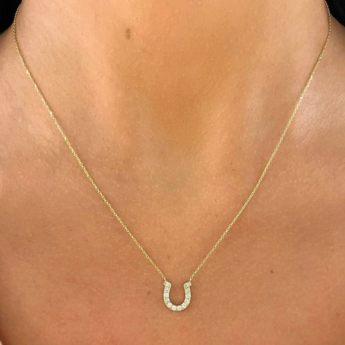 Derby Diamond Horseshoe Necklace