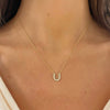 Derby Diamond Horseshoe Necklace