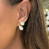 Deux Double Fancy Yellow Pear Diamond Cluster Earrings 10.94 ctw
