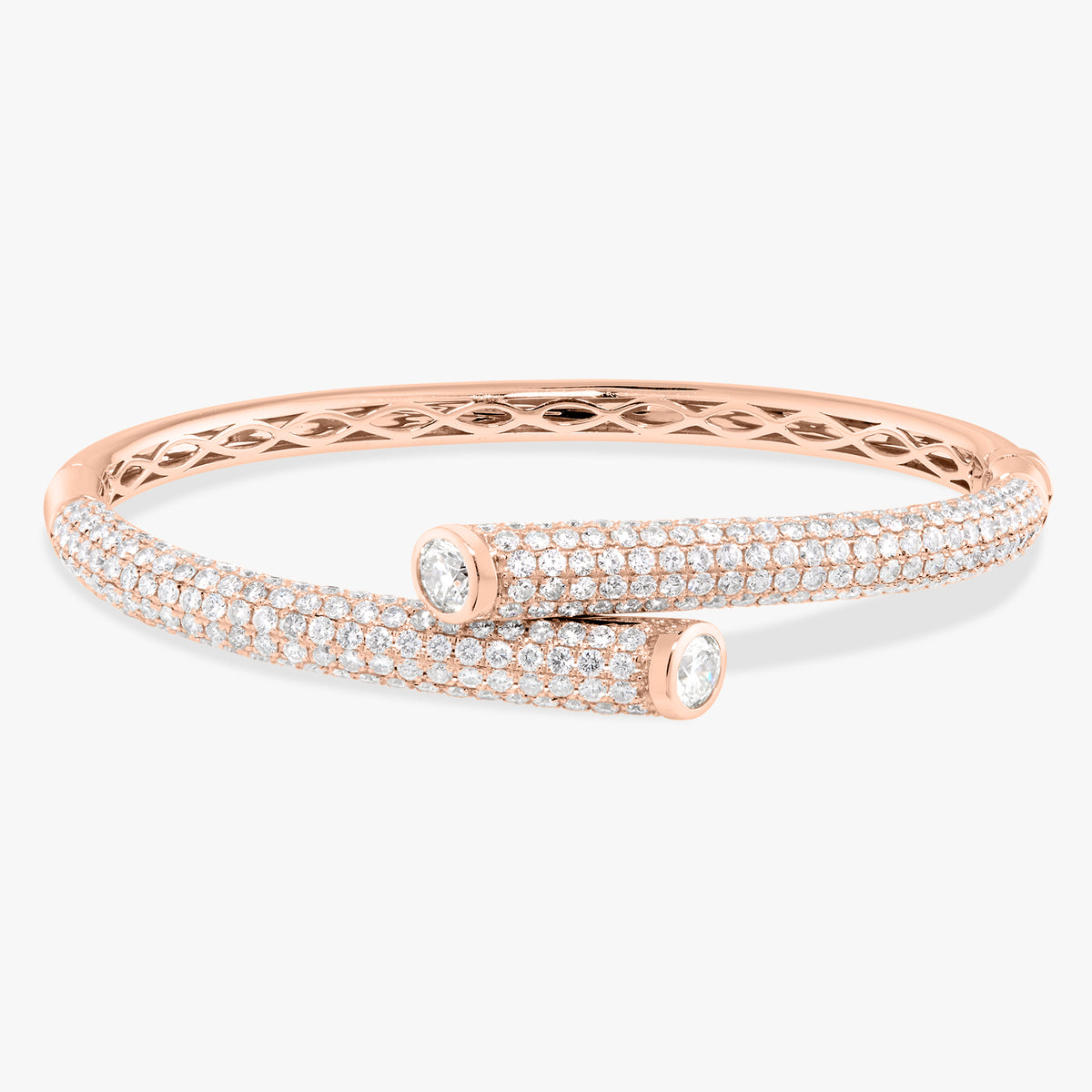 Miramar Pave Puff Diamond Crossover Bangle 7 ctw