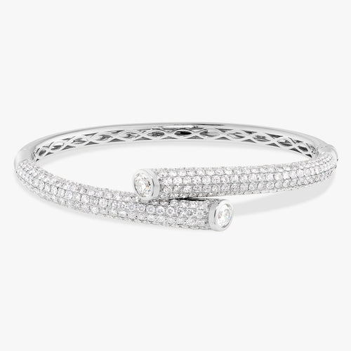 Miramar Pave Puff Diamond Crossover Bangle 7 ctw