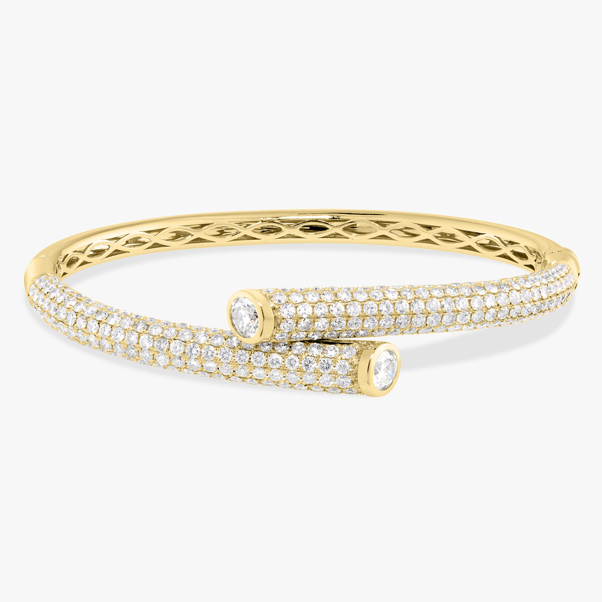 Miramar Pave Puff Diamond Crossover Bangle 7 ctw