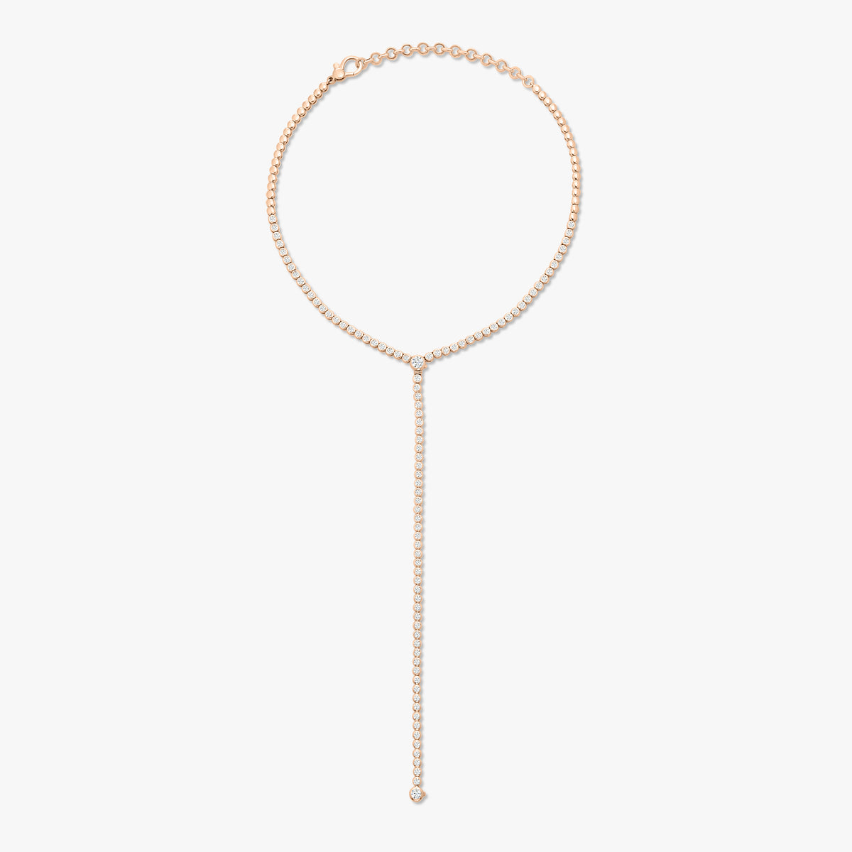 Amira Bezel Necklace With Removable Lariat To Tennis Bracelet