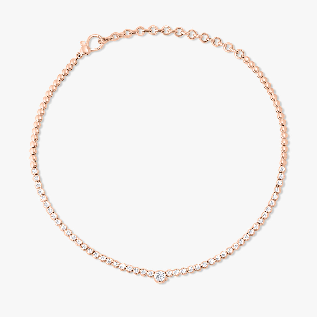 Amira Bezel Necklace With Removable Lariat To Tennis Bracelet