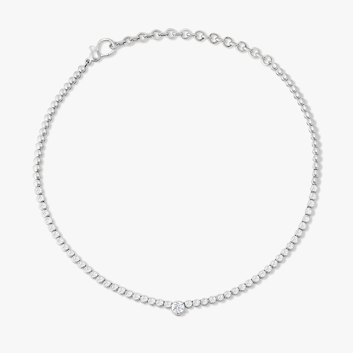 Amira Bezel Necklace With Removable Lariat To Tennis Bracelet