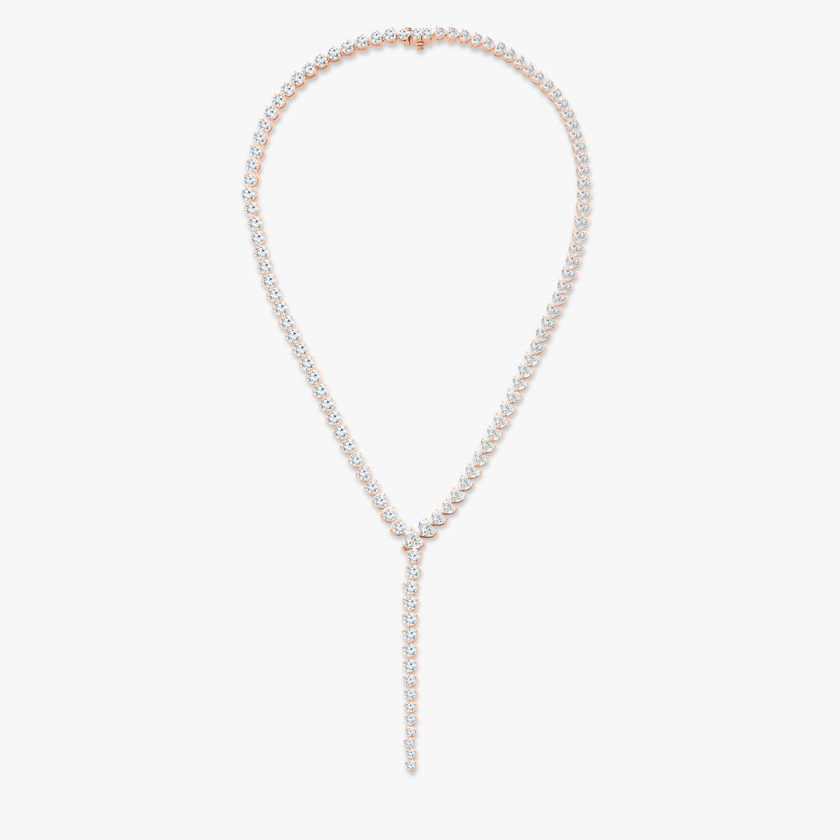 Evermore Diamond Hearts & Rounds Lariat Necklace 24.05 ctw