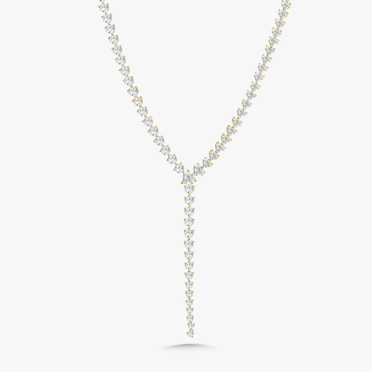 Evermore Diamond Hearts & Rounds Lariat Necklace 24.05 ctw