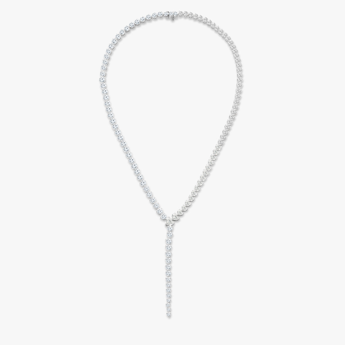 Evermore Diamond Hearts & Rounds Lariat Necklace 24.05 ctw