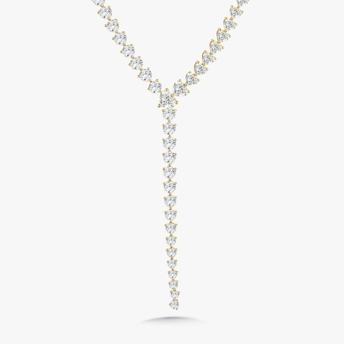 Evermore Diamond Hearts & Rounds Lariat Necklace 24.05 ctw