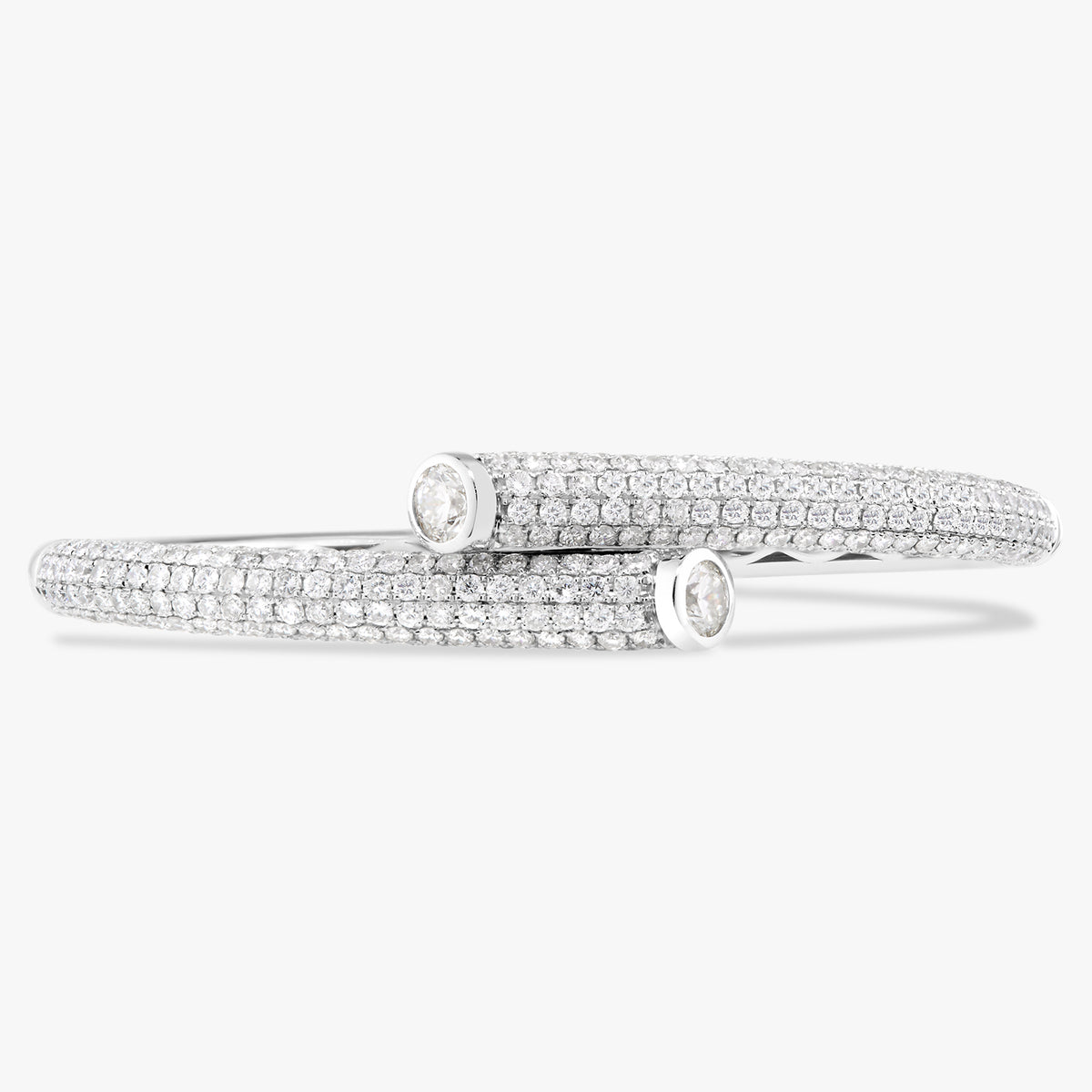 Miramar Pave Puff Diamond Crossover Bangle 7 ctw