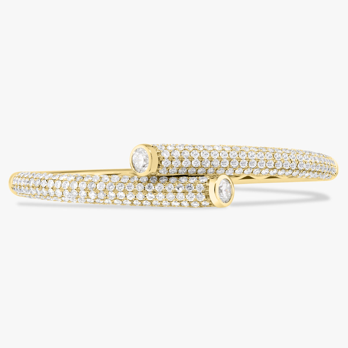 Miramar Pave Puff Diamond Crossover Bangle 7 ctw
