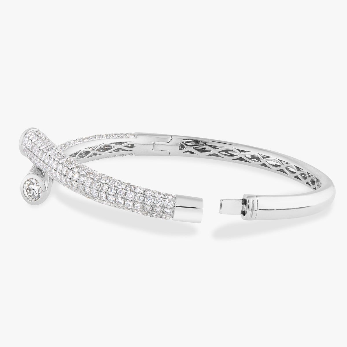 Miramar Pave Puff Diamond Crossover Bangle 7 ctw