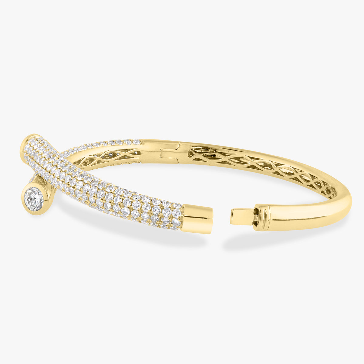 Miramar Pave Puff Diamond Crossover Bangle 7 ctw