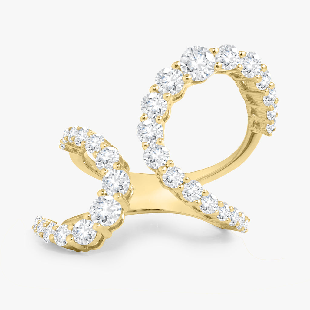 Double Swirl Crossover Diamond Ring 2.25 ctw – RWFJ