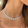 Drew Smiley Pave Diamond Adjustable Choker Necklace