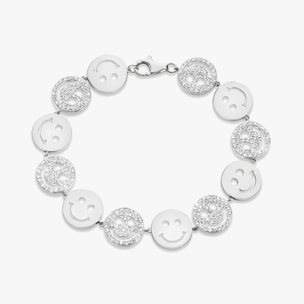 Drew Smiley Pave & Gold Bracelet 2.25 ctw