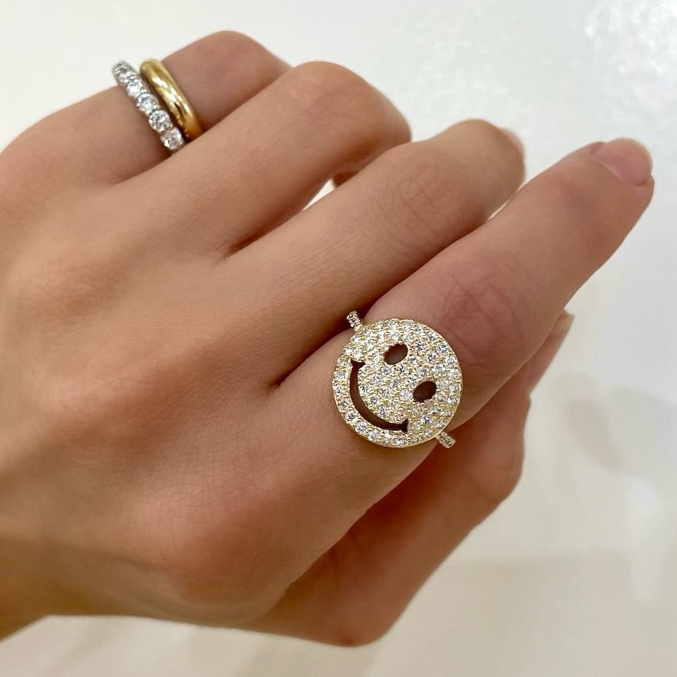 Drew Diamond Smiley ring