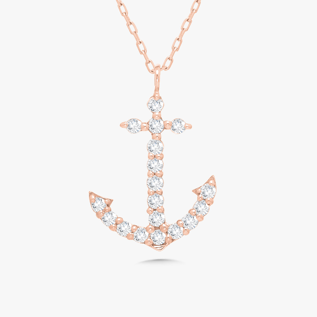 "Drop Your Anchor" Diamond Anchor Necklace
