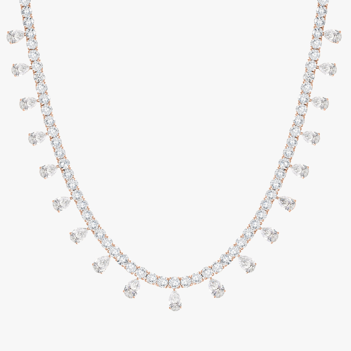 Drops of Jupiter Pear Drop Tennis Necklace 33 ctw