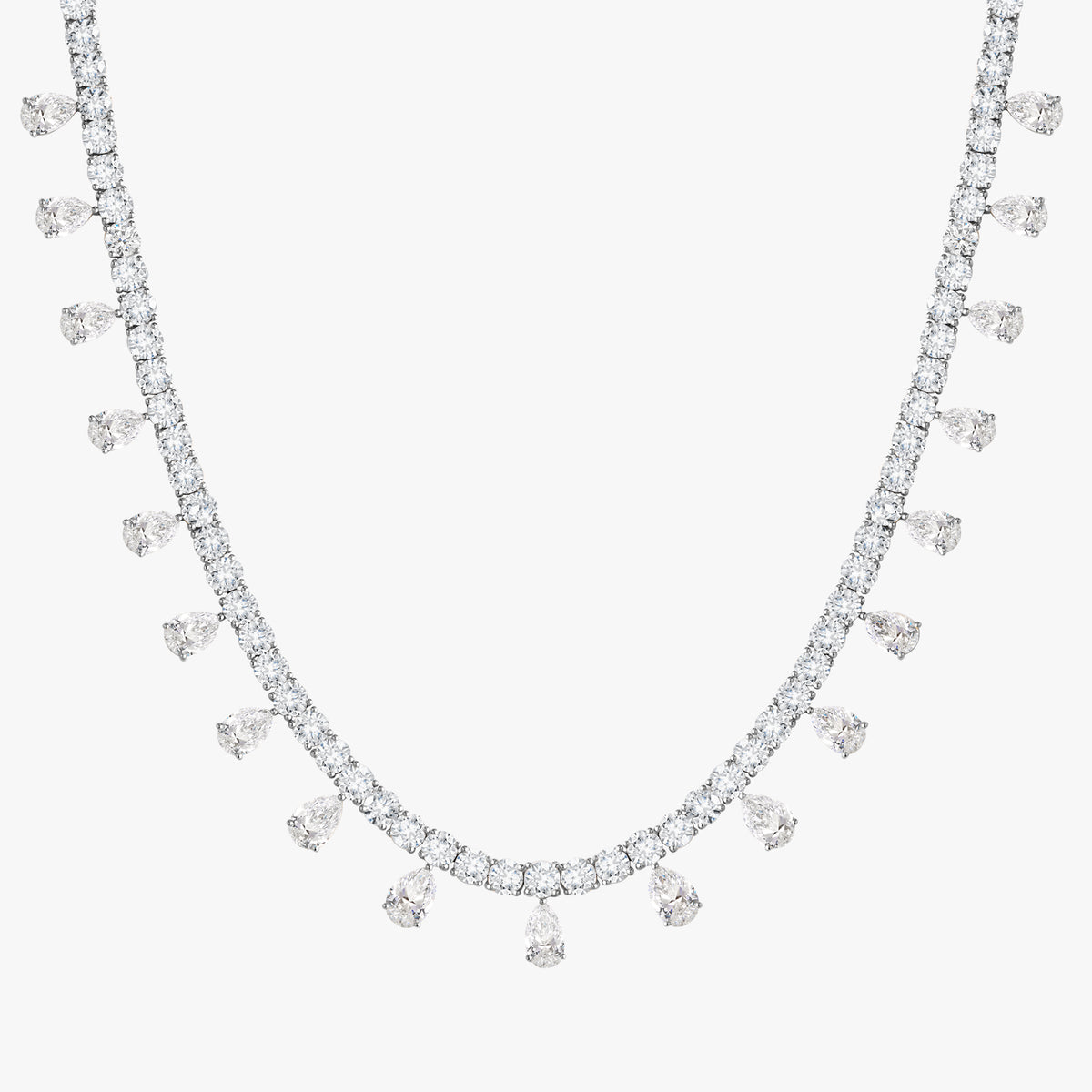 Drops of Jupiter Pear Drop Tennis Necklace 33 ctw