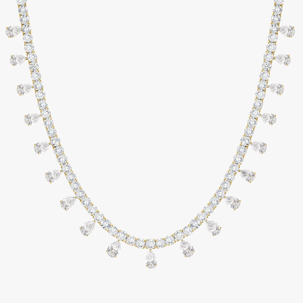 Drops of Jupiter Pear Drop Tennis Necklace 33 ctw