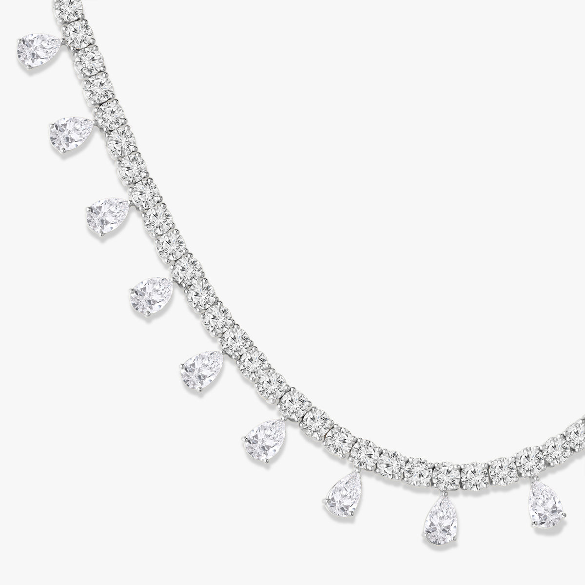 Drops of Jupiter Pear Drop Tennis Necklace 33 ctw