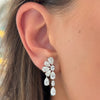Duchess Pear & Oval Diamond Dangle Earrings 6.82 ctw