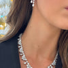Duchess Pear & Oval Diamond Dangle Earrings 6.82 ctw