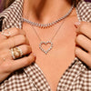 Dulce Baguette Diamond Station Collar Necklace 12.22 ctw
