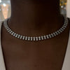 Dulce Baguette Diamond Station Collar Necklace