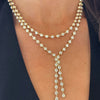 Dutton Two Strand Bezeled Diamond Lariat 18.82 ctw