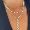 Dutton Two Strand Bezeled Diamond Lariat 18.82 ctw