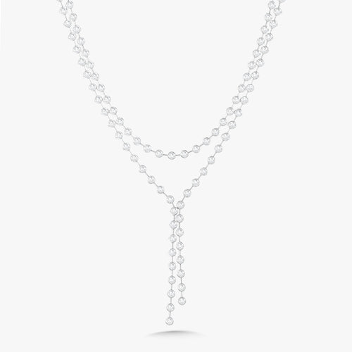 Dutton Two Strand Bezeled Diamond Lariat 18.82 ctw