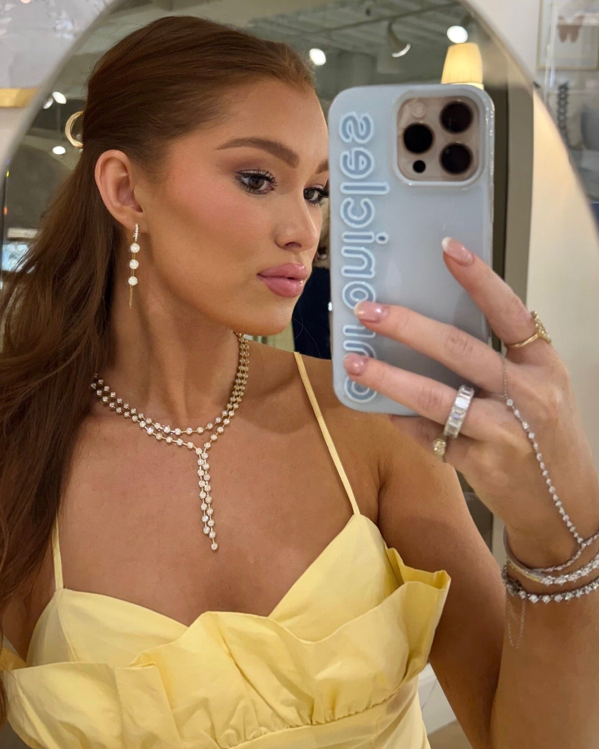 Dutton two strand necklace and lyle three stone earrings , The Charlie Cloud® Tennis Bracelet 8.25 ctw