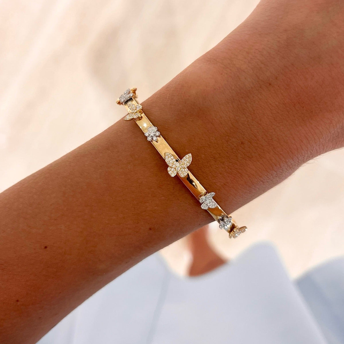 Elara Butterfly Bangle Bracelet