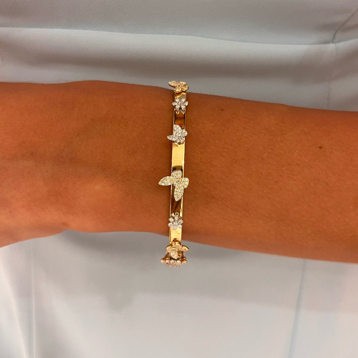 Elara Butterfly Bangle Bracelet
