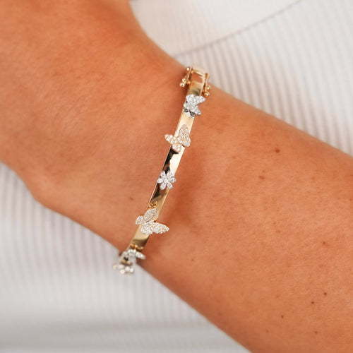 Elara Butterfly Bangle Bracelet