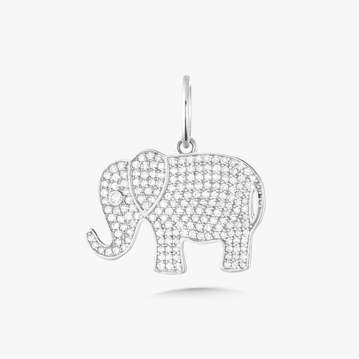 Elephant Pave Diamond Charm