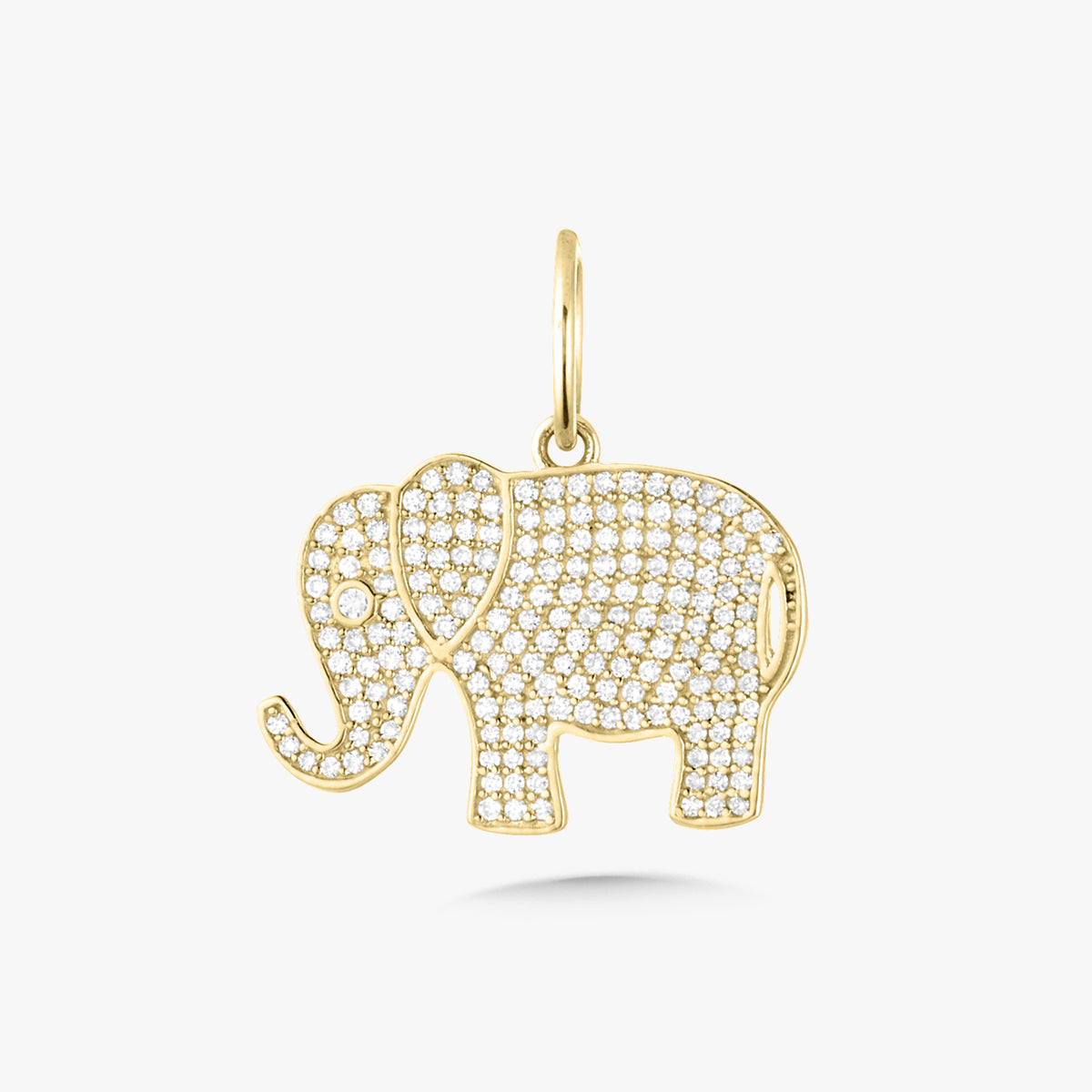 Elephant Pave Diamond Charm